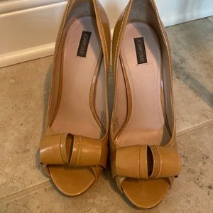 Tan Patton leather heels